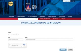 Sentenças de interdição podem ser consultadas no site do TJBA  
