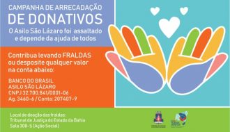 TJBA inicia campanha para ajudar o Asilo São Lázaro  