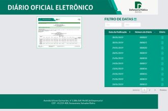 DPE disponibiliza Diário Oficial Eletrônico  