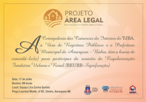 Área Legal: Amargosa é a 4ª Comarca a receber projeto da CCI  