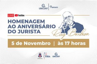 Unicorp promove live em homenagem ao aniversário do jurista Ruy Barbosa  