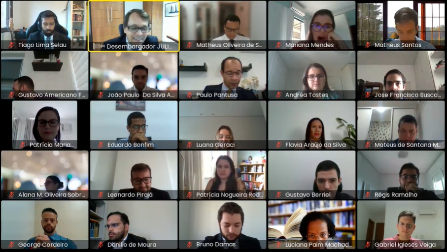 2º Curso de Formação Inicial do ano de 2021: Desembargador Júlio Travessa explana sobre audiências de instrução para os novos juízes substitutos  