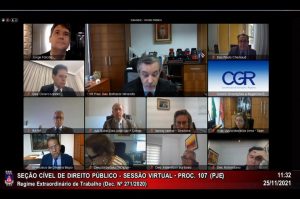 Seção Cível de Direito Público julga 126 processos na sessão do dia 25 de novembro   