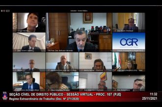 Seção Cível de Direito Público julga 126 processos na sessão do dia 25 de novembro   