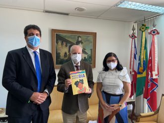 DEFENSOR PÚBLICO GERAL, RAFSON SARAIVA XIMENES, VISITA PRESIDENTE DO PJBA, DESEMBARGADOR NILSON CASTELO BRANCO  