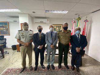 DESEMBARGADOR NILSON CASTELO BRANCO RECEBE VISITA DO COMANDANTE DA 6ª REGIÃO MILITAR DE SALVADOR; GENERAL MARCELO GUEDON  