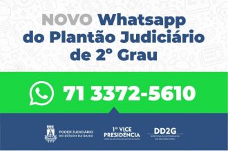 Plantão judiciário de 2º grau disponibiliza novo canal de comunicação  