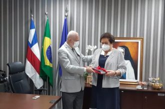 DESEMBARGADOR PRESIDENTE NILSON CASTELO BRANCO VISITA A PROCURADORA-GERAL DE JUSTIÇA DA BAHIA  