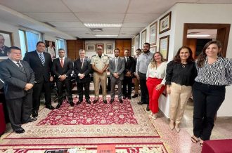 Presidente da Comissão Permanente de Segurança do PJBA, Desembargador Baltazar Miranda, recebe visita institucional de autoridades da Justiça Federal     