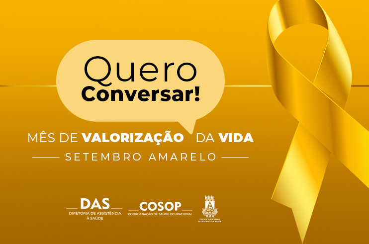 Projeto Setembro Amarelo: participe de roda de conversa e palestra sobre saúde mental, nos dias 28 e 29/09  