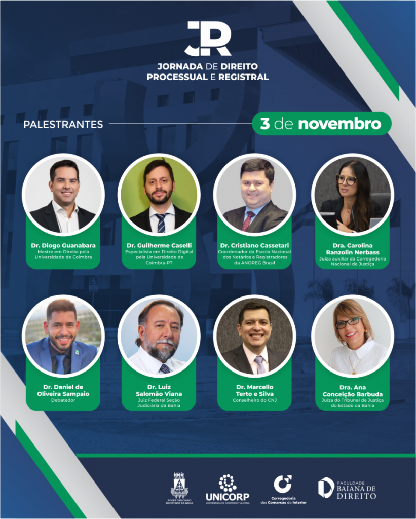 Corregedoria das Comarcas do Interior: definida programação da Jornada de Direito Processual e Registral  