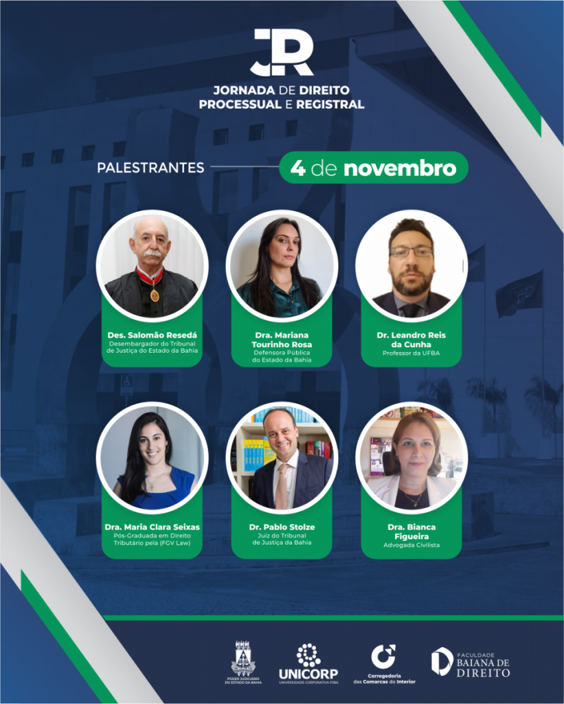 Corregedoria das Comarcas do Interior: definida programação da Jornada de Direito Processual e Registral  