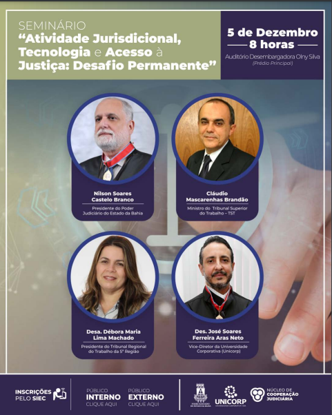 Núcleo de Cooperação Judiciária (NCJ), em parceria com a Universidade Corporativa (UNICORP), promove o 1º evento do Plano de Ação e Capacitação do NCJ  