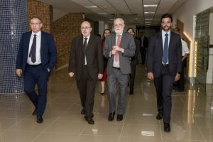 Presidente do PJBA visita PJPE para conhecer iniciativas de inteligência artificial e robôs de automação de atos cartorários
