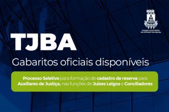 Processo Seletivo de Juiz Leigo e Conciliador do TJBA: Os gabaritos oficiais das provas estão disponíveis  