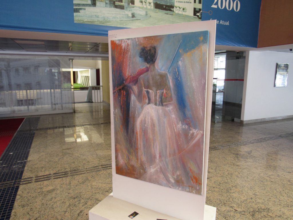 Artista plástico Dimas Gomes expõe pinturas alusivas ao Dia da Consciência Negra no TJBA  