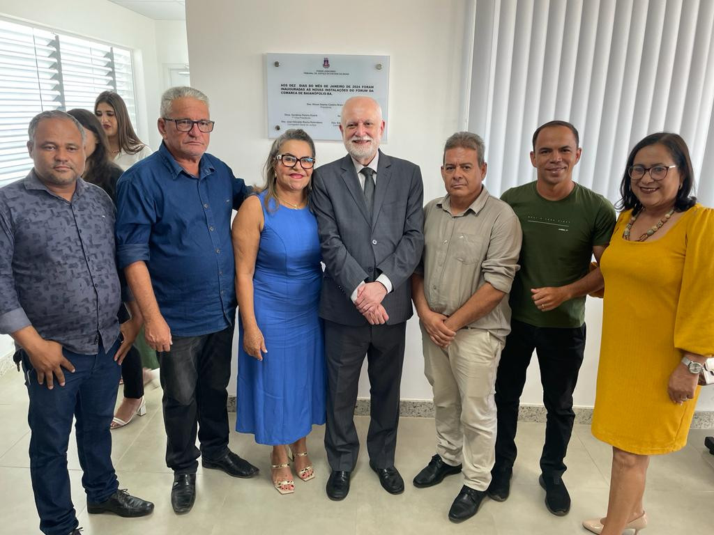 Presidente do TJBA inaugura Fórum de Baianópolis, Sala Passiva e Sala de Depoimento Especial    
