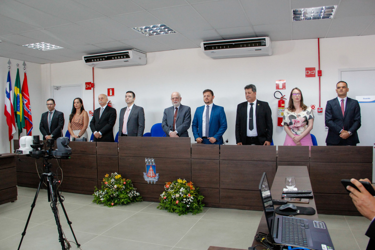 Presidente do TJBA inaugura Fórum na cidade de Belo Campo; estrutura conta com Salas Passivas e com a 100ª Sala de Depoimento Especial da Bahia  