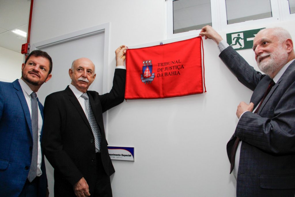 Presidente do TJBA inaugura Fórum na cidade de Belo Campo; estrutura conta com Salas Passivas e com a 100ª Sala de Depoimento Especial da Bahia  