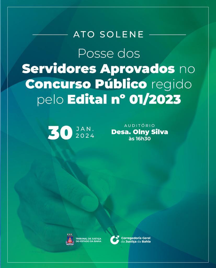 TJBA oficializa nomeação de aprovados em concurso público 2023   