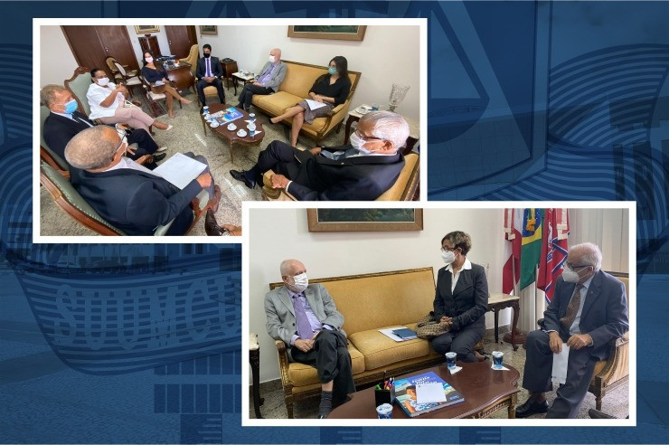 ASSOCIAÇÕES DE MAGISTRADOS VISITAM O PRESIDENTE DO PJBA REUNIÃO COM AMAB/AMAP  