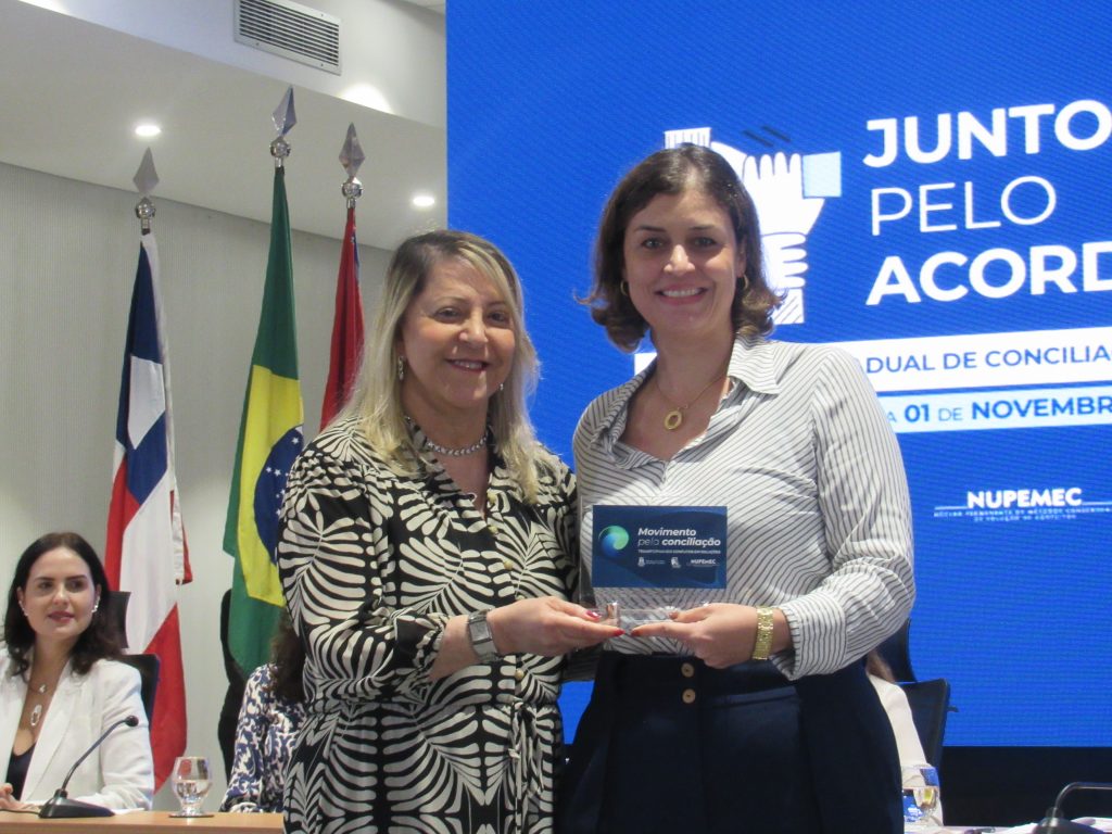 TJBA inicia Semanas de Conciliação; evento de abertura é marcado por premiação e assinatura de termo    