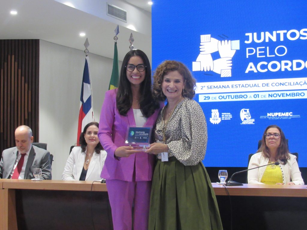 TJBA inicia Semanas de Conciliação; evento de abertura é marcado por premiação e assinatura de termo    