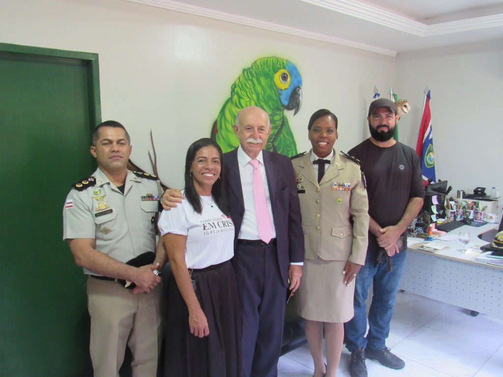 TJBA proporciona a crianças de casas de acolhimento visita à Companhia de Polícia de Proteção Ambiental     
