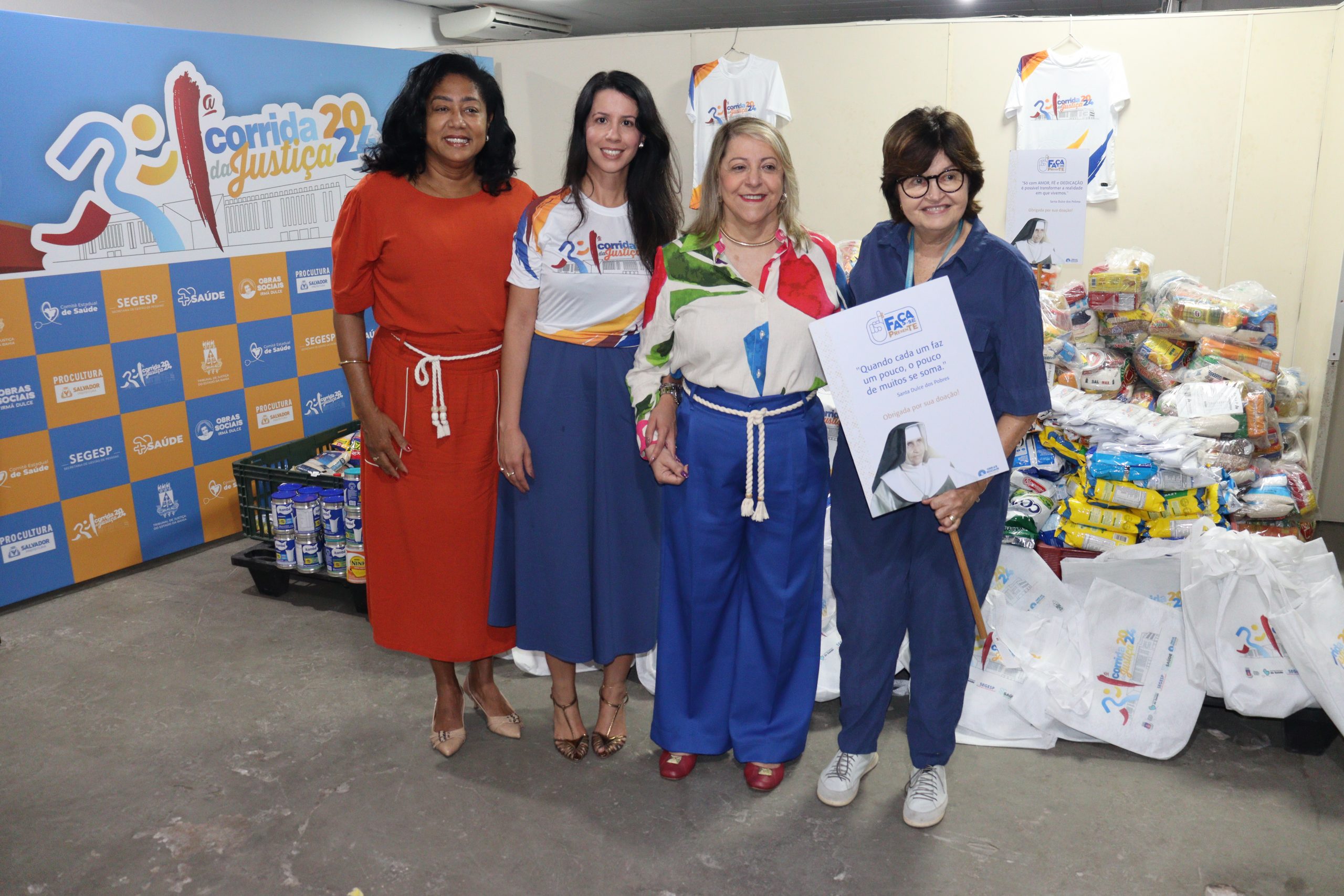 Presidente do TJBA entrega mais de 2 toneladas de alimentos na sede das Obras Sociais Irmã Dulce e reforça o valor da solidariedade    