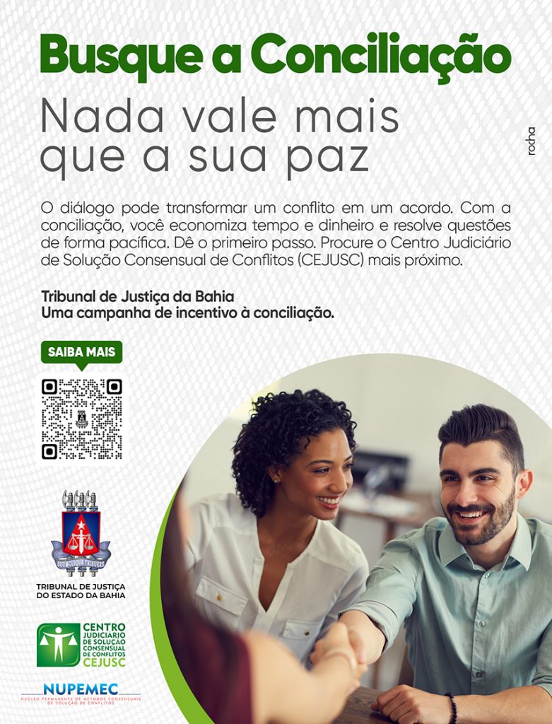 TJBA lança campanha de incentivo à conciliação  