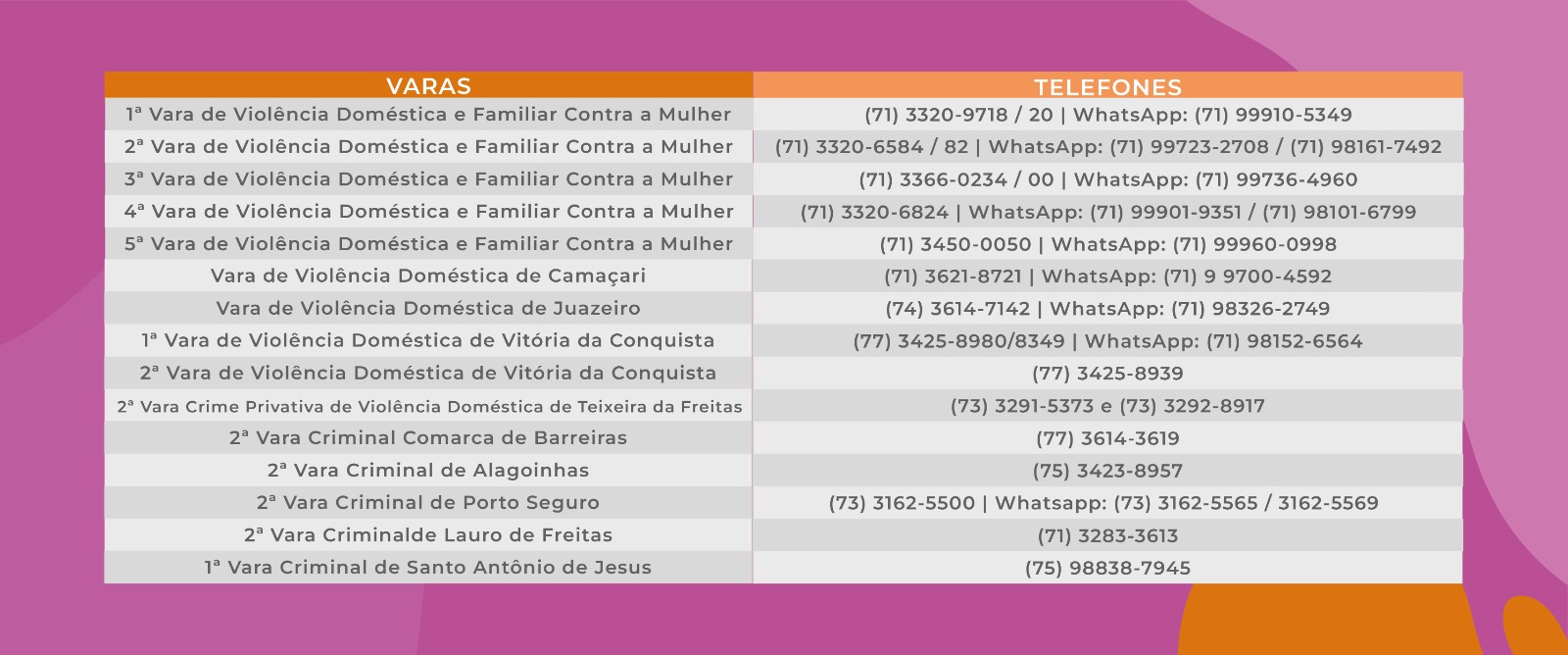 “Tenho uma medida protetiva, o que acontece agora?”; confira a cartilha do TJBA sobre o assunto    