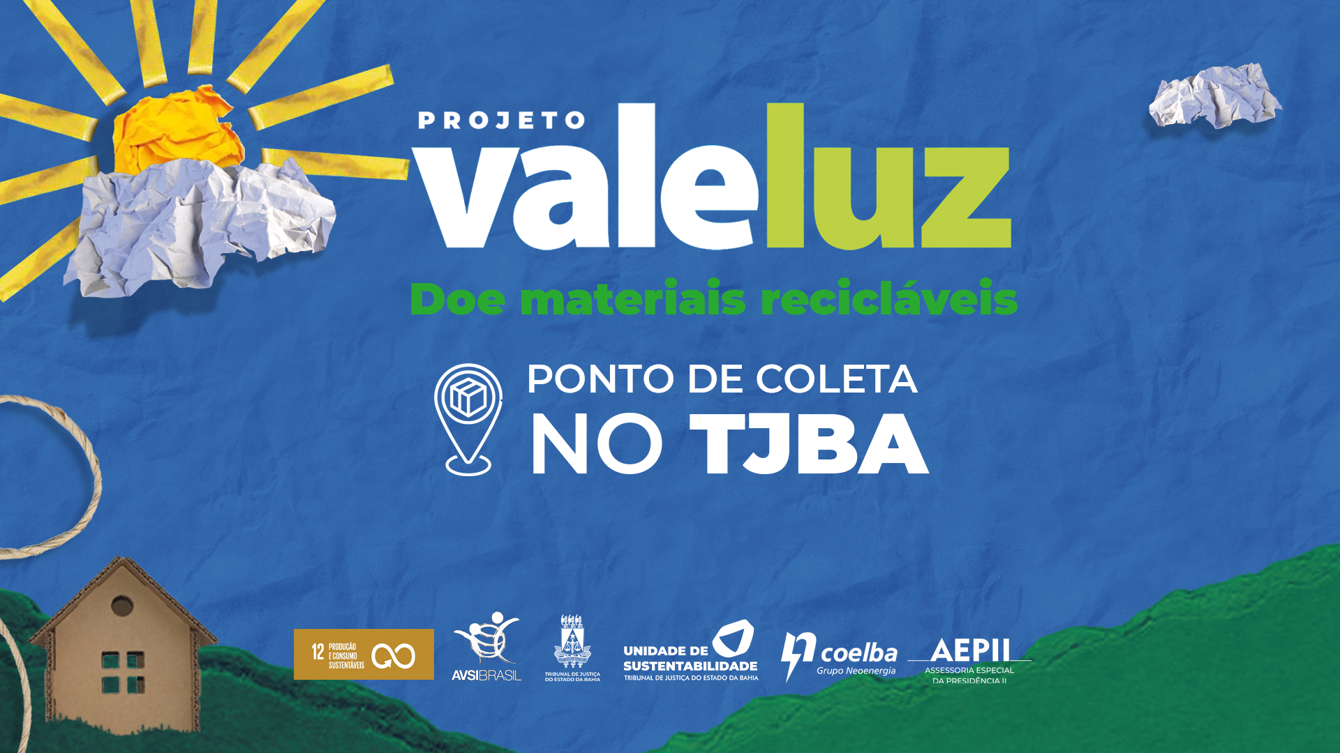 Caminhão do Projeto Vale Luz retorna ao TJBA na próxima quarta-feira (11); troque materiais recicláveis por descontos na conta de luz   