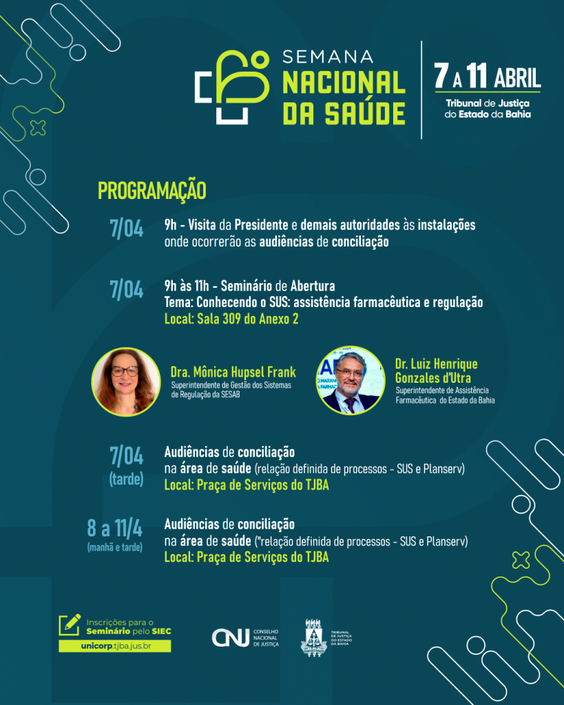 Mutirão da Semana Nacional de Saúde conta com 386 audiências programadas   
