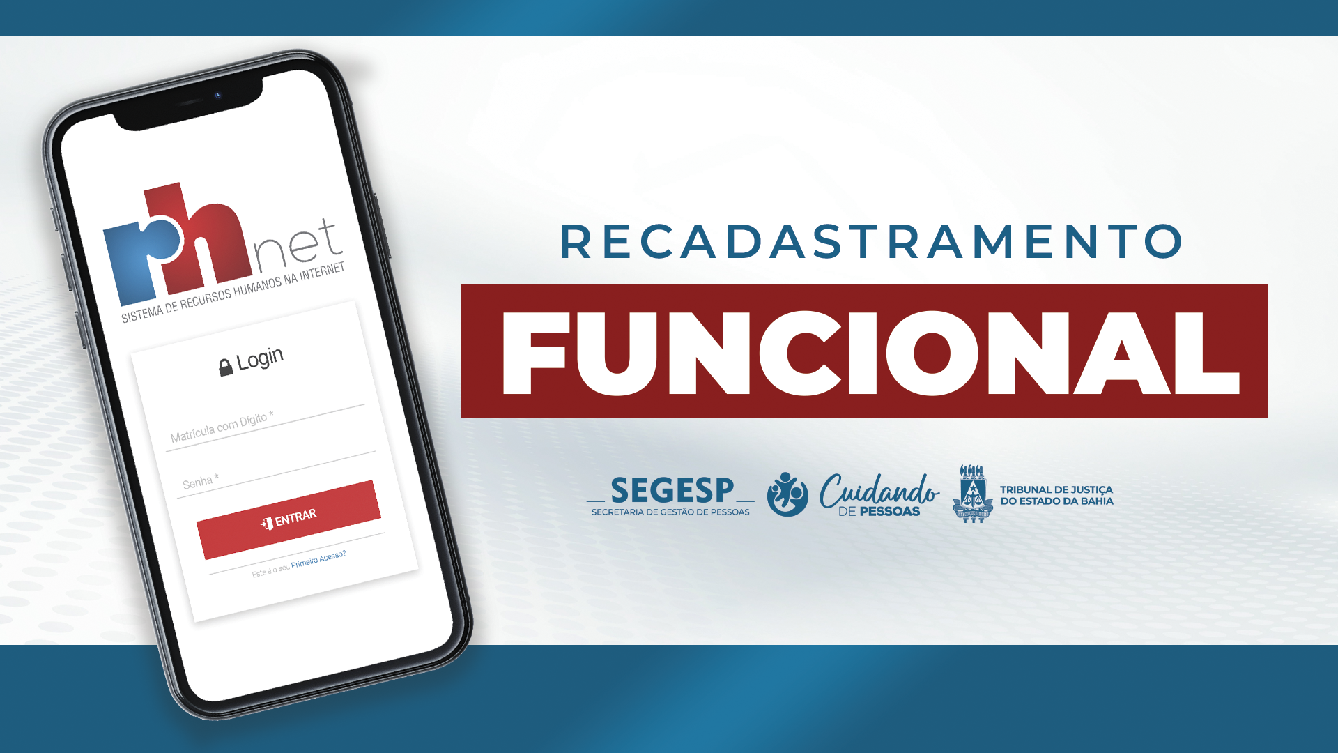 Magistrados e servidores devem realizar o recadastramento funcional a partir desta sexta-feira (1º/8)   