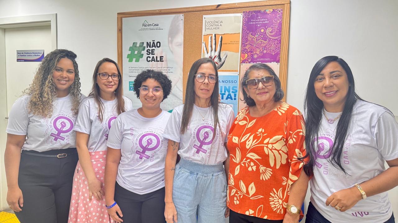 Unidades judiciais da capital e do interior desenvolvem ações durante a 30ª Semana da Justiça pela Paz em Casa   