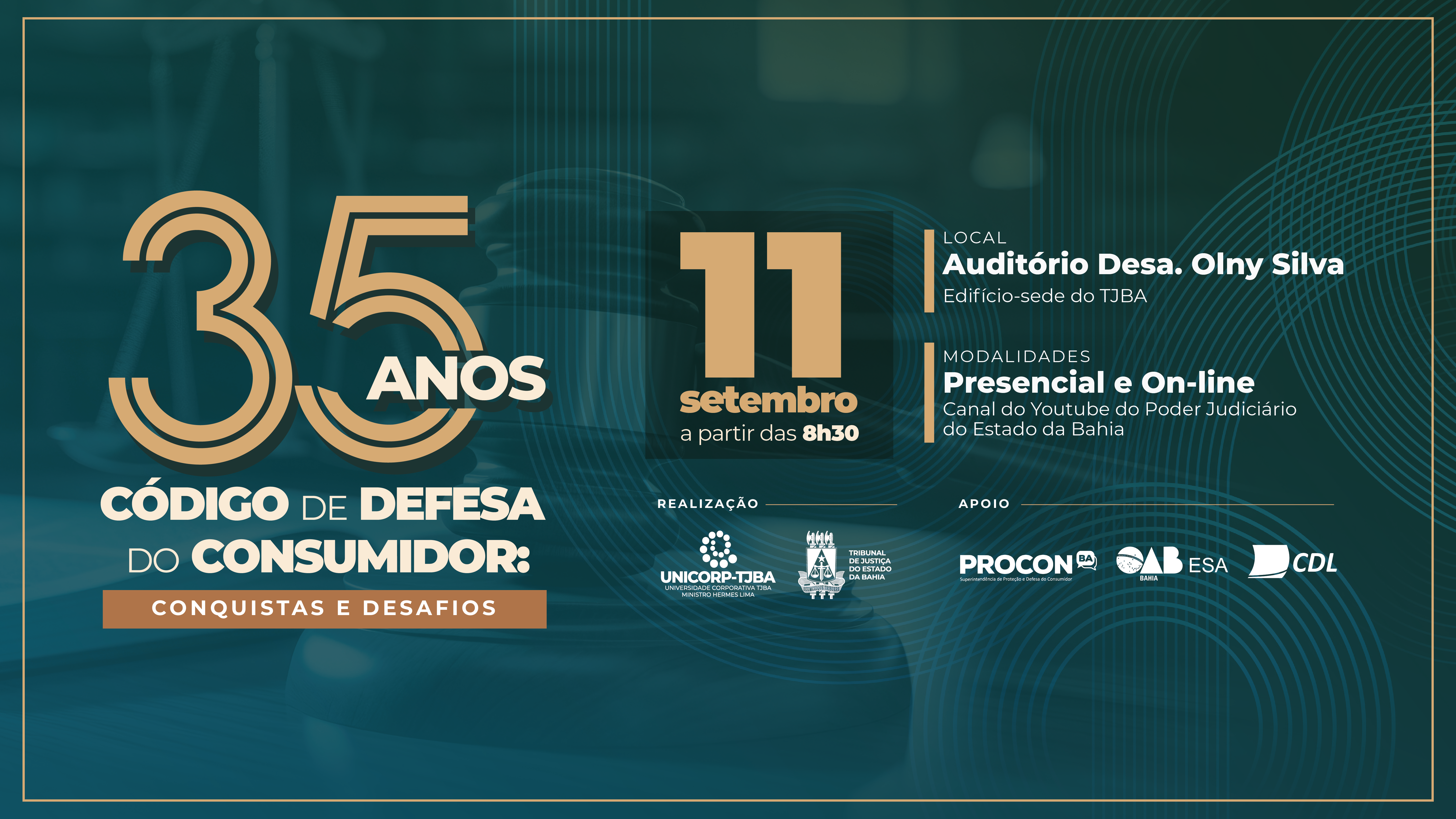 Unicorp-TJBA realiza evento em comemoração aos 35 anos do Código de Defesa do Consumidor     