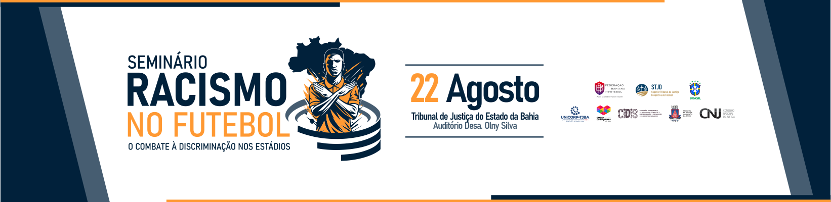 Imagem de banner com título racismo no futebol