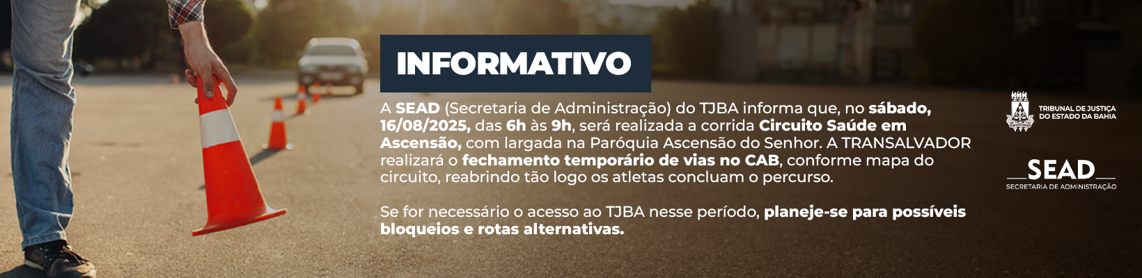 Imagem de banner com título CORRIDA SEAD