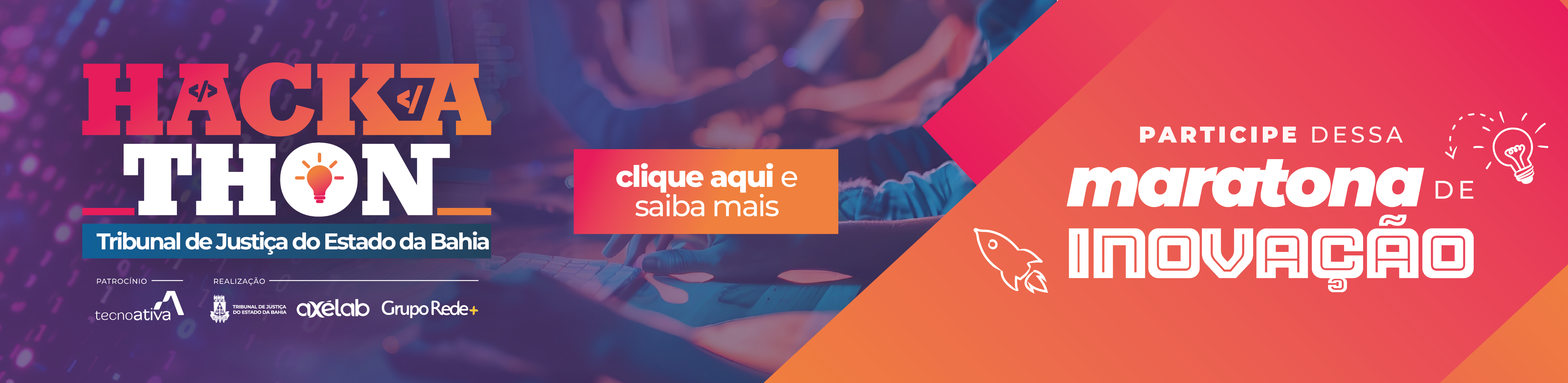 Imagem de banner com título HACKATHON