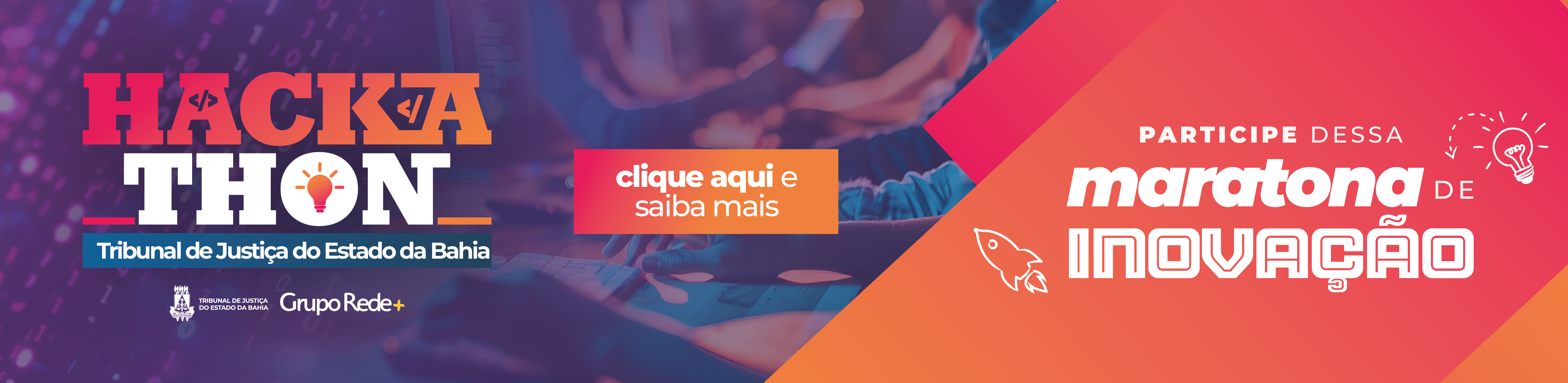 Imagem de banner com título HACKATHON