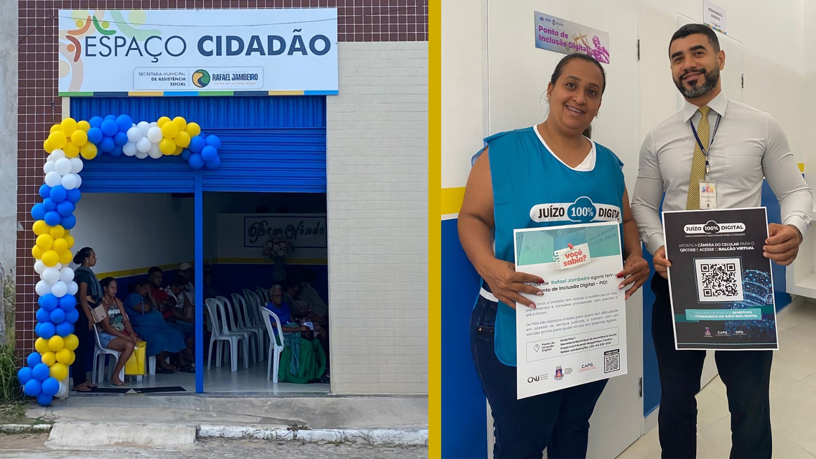 TJBA participa da inauguração do novo espaço do Ponto de Inclusão Digital em Rafael Jambeiro   