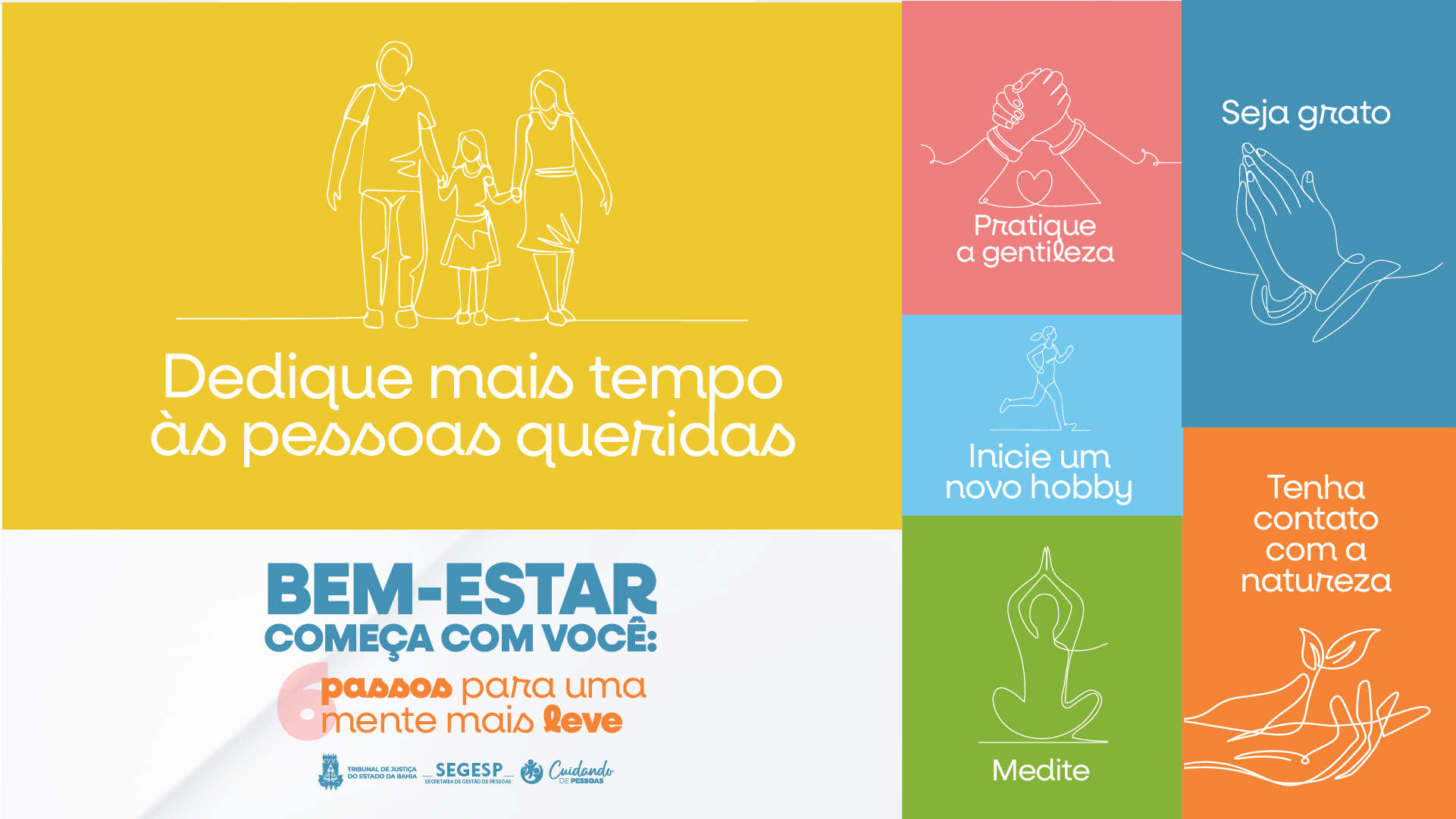 Encontrar com alguém especial contribui para o bem-estar emocional; campanha do TJBA incentiva o autocuidado     