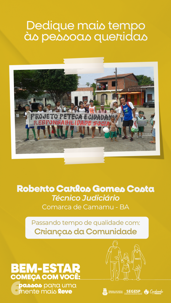 Encontrar com alguém especial contribui para o bem-estar emocional; campanha do TJBA incentiva o autocuidado     