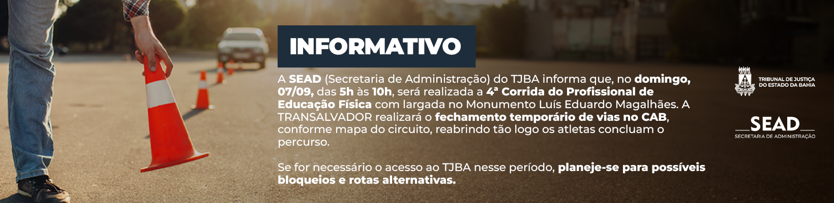 Imagem de banner com título CORRIDA SEAD