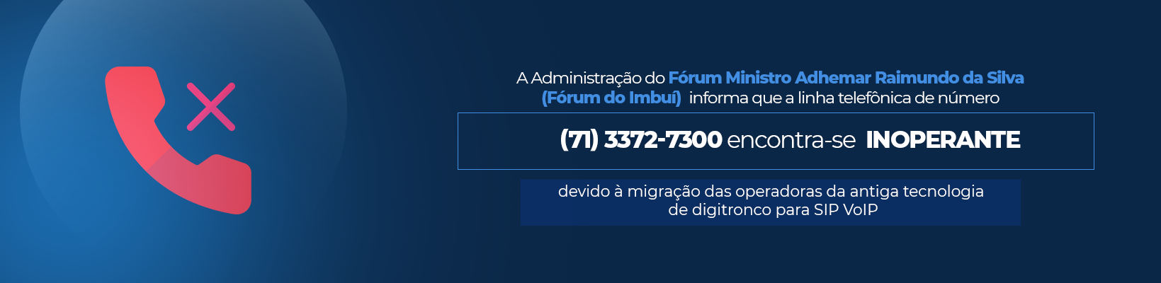 Imagem de banner com título telefone inoperante – forum do imbui