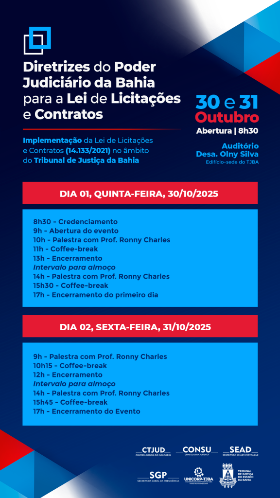 Começa nesta quinta-feira (30) curso sobre diretrizes para implementação da Lei de Licitações e Contratos