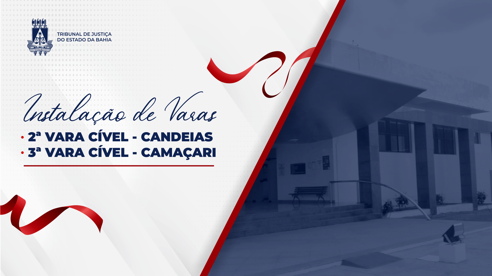 TJBA instala Varas Cíveis em Candeias e Camaçari nesta sexta-feira (31/10)