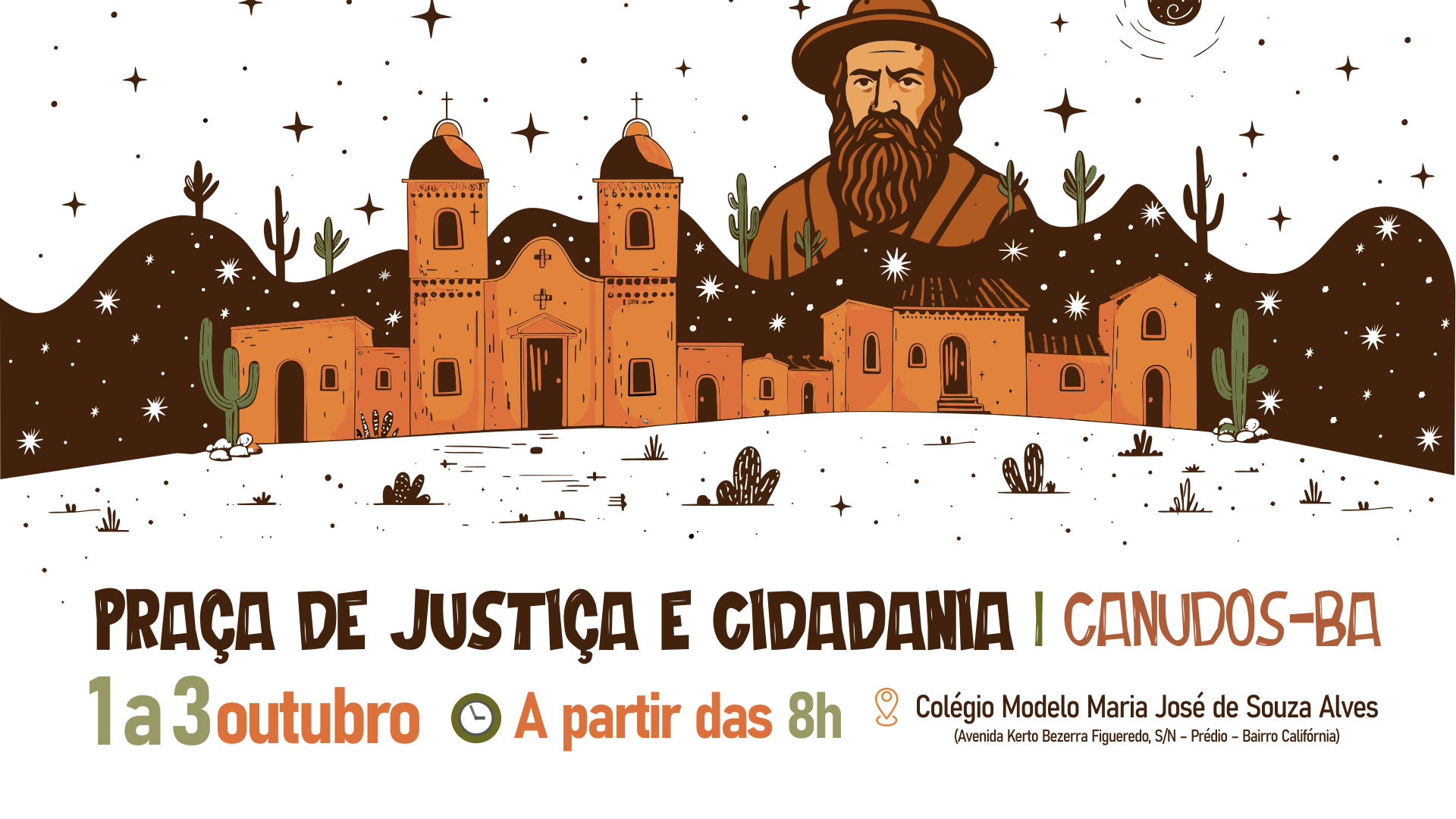 Praça de Justiça e Cidadania chega a Canudos com uma força-tarefa de serviços gratuitos à população   