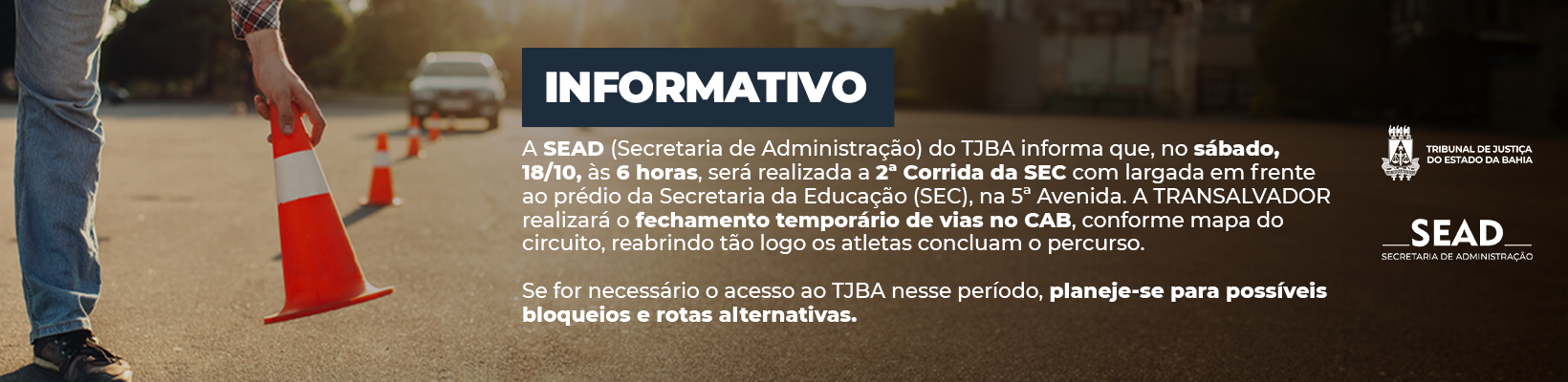 Imagem de banner com título Corrida – SEAD