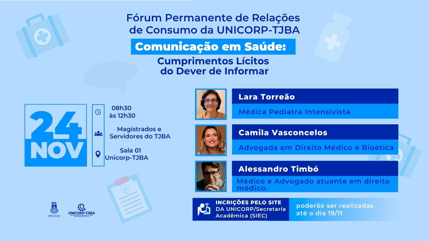 Fórum de Relações de Consumo promove oficina sobre comunicação em saúde e dever de informar para magistrados   